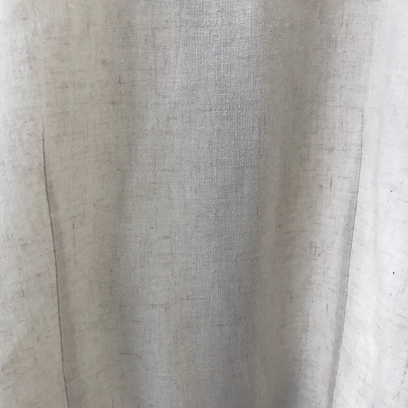 Cotton/linen button up shirt with embroidered details at waist. - Picture 5 of 7